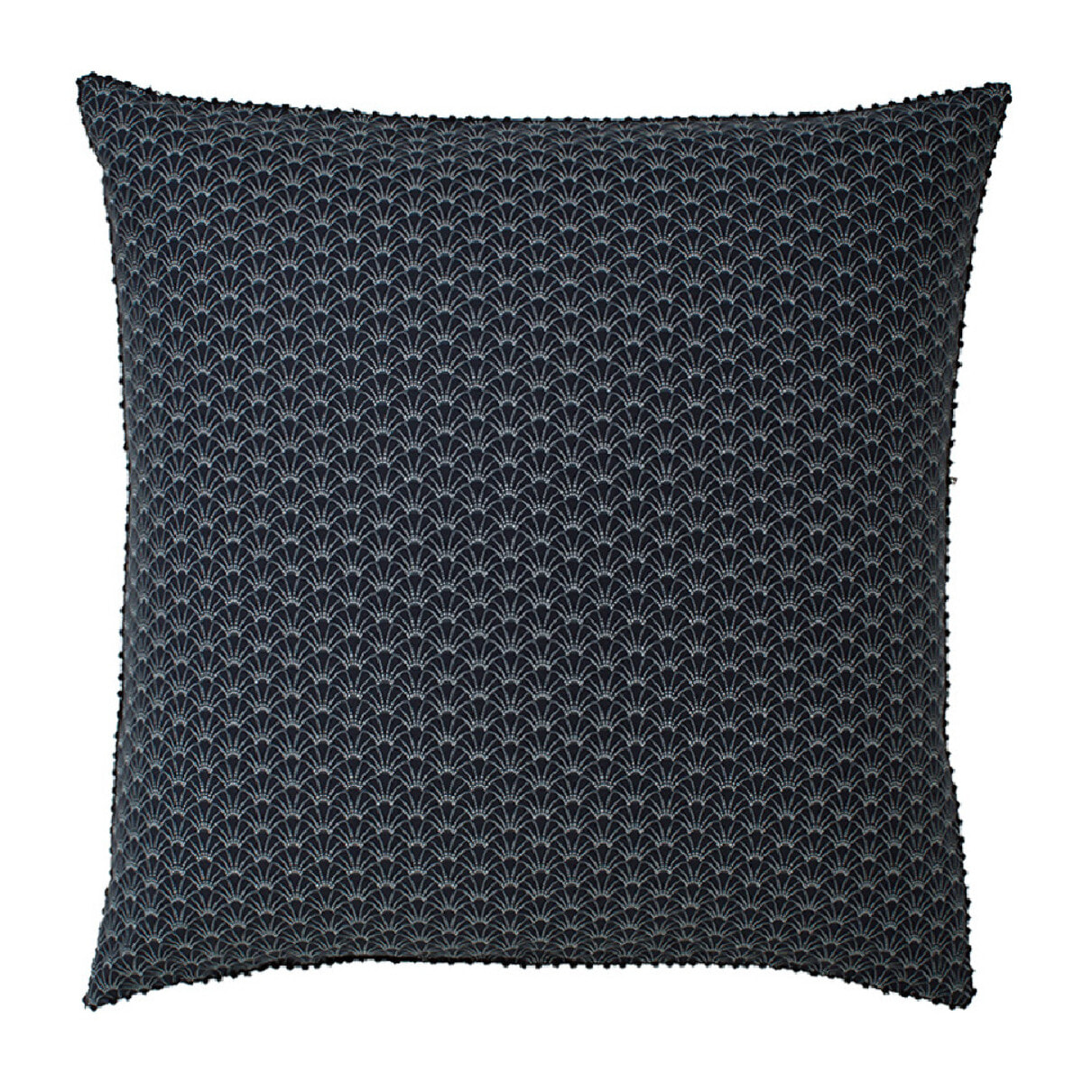 Taie d'oreiller percale de coton imprimé anthracite Osaka graphite