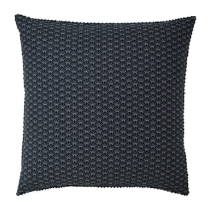 Taie d'oreiller percale de coton imprimé anthracite Osaka graphite