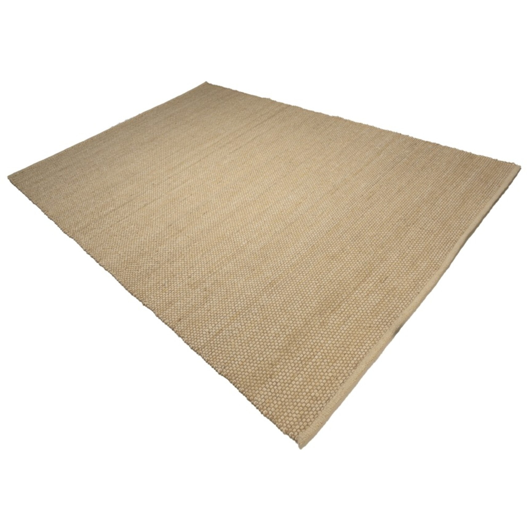 QUENTIN - Tapis rectangulaire 200x290cm en jute et coton beige