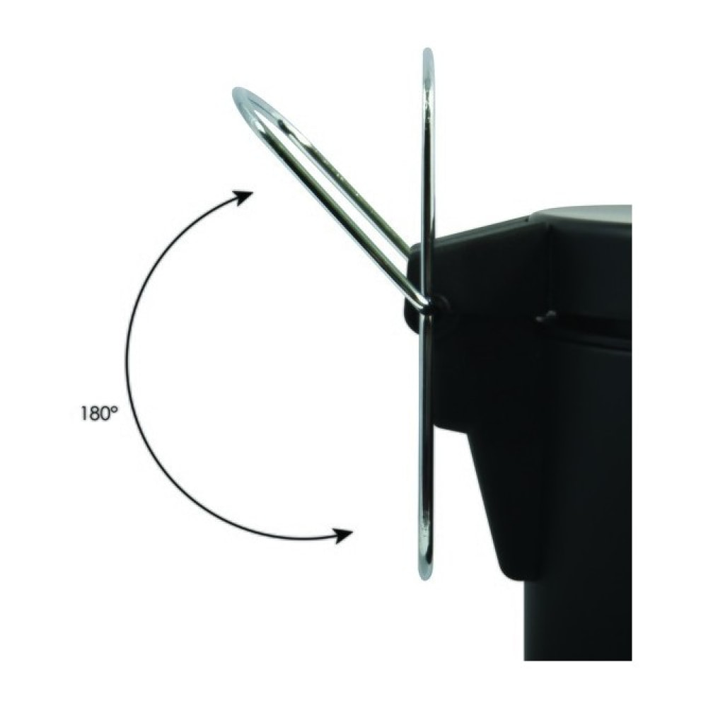 Poubelle à  pédale Acier 20L Noir mat MSV