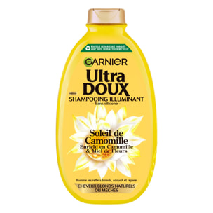 Lot de 6 - Garnier Ultra Doux Soleil de Camomille Shampooing Illuminant 600ml - Homme & Femme