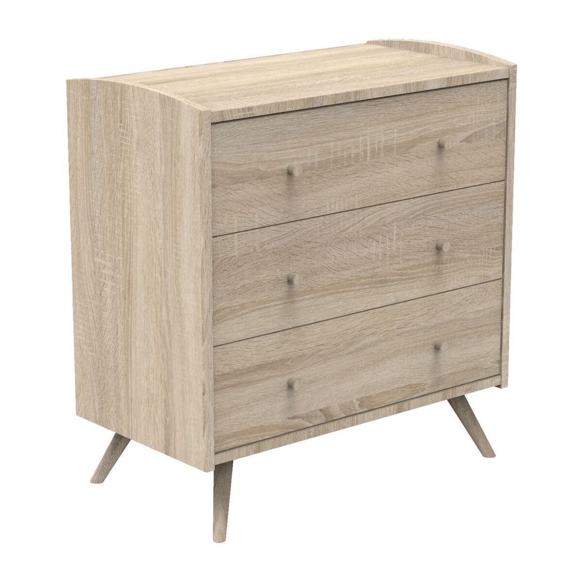 Chambre bébé complète Access, Lit 120x60 et Commode à langer - Chêne doré