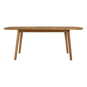 VICK - Table de jardin extensible en acacia huilé 150/200x100cm