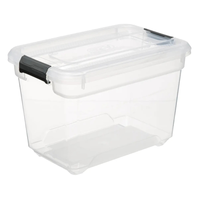 Boîte en plastique transparente "Solutions+" 6,4L