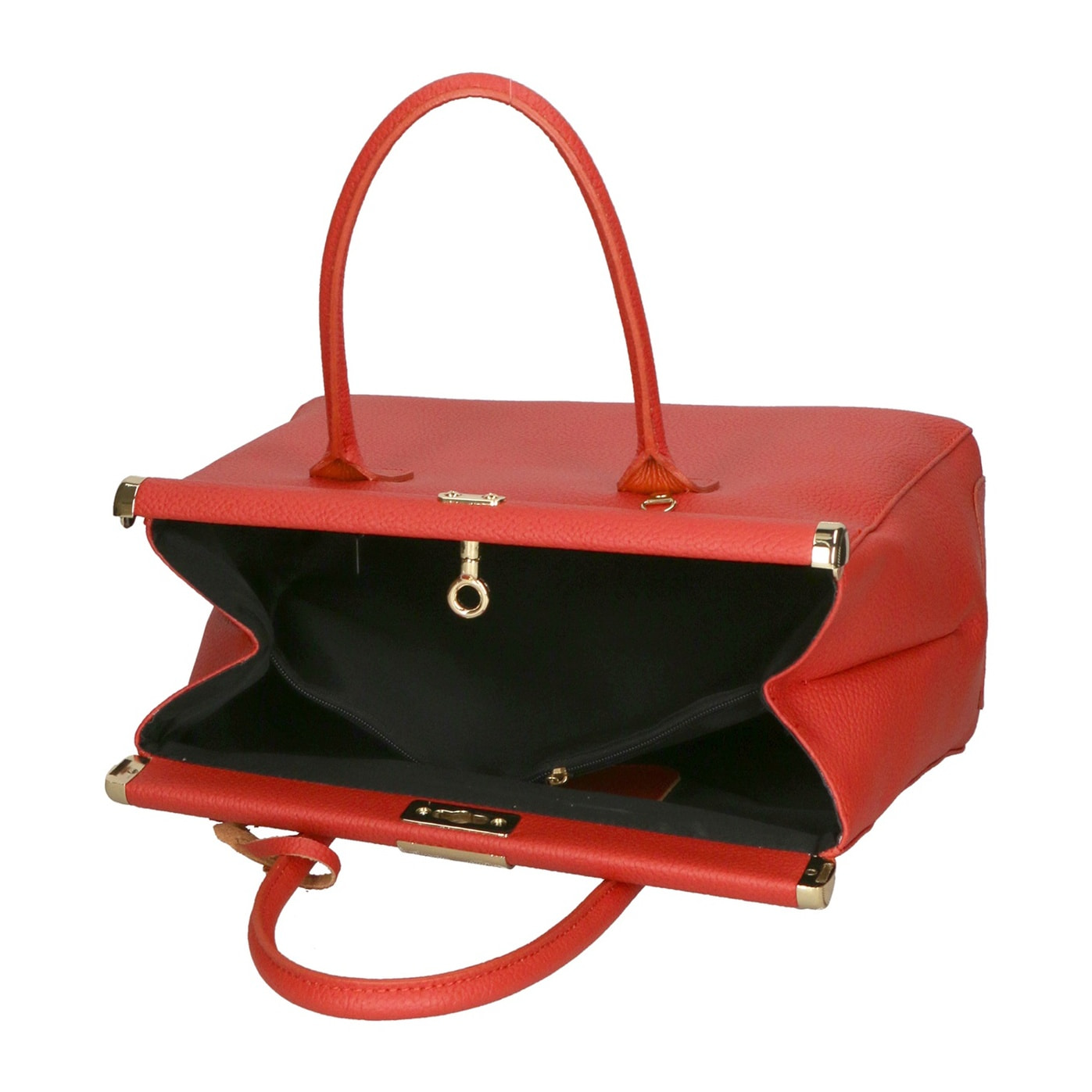 Borsa a mano da donna - Modello Aleria - Vera pelle - 35.0 x 26.0 x 16.0 cm