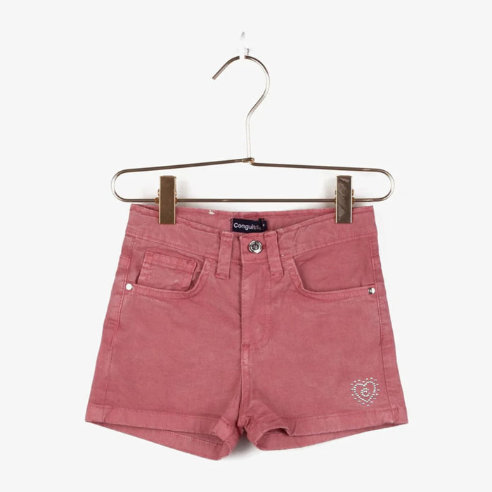 Pantalones Cortos con Bolsillo  en Rosa