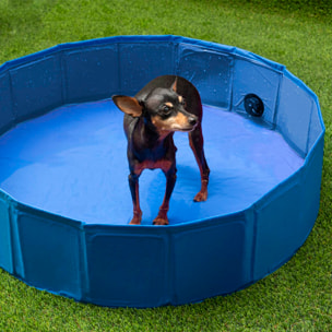 Well home piscina desmontable para mascotas azul antideslizante