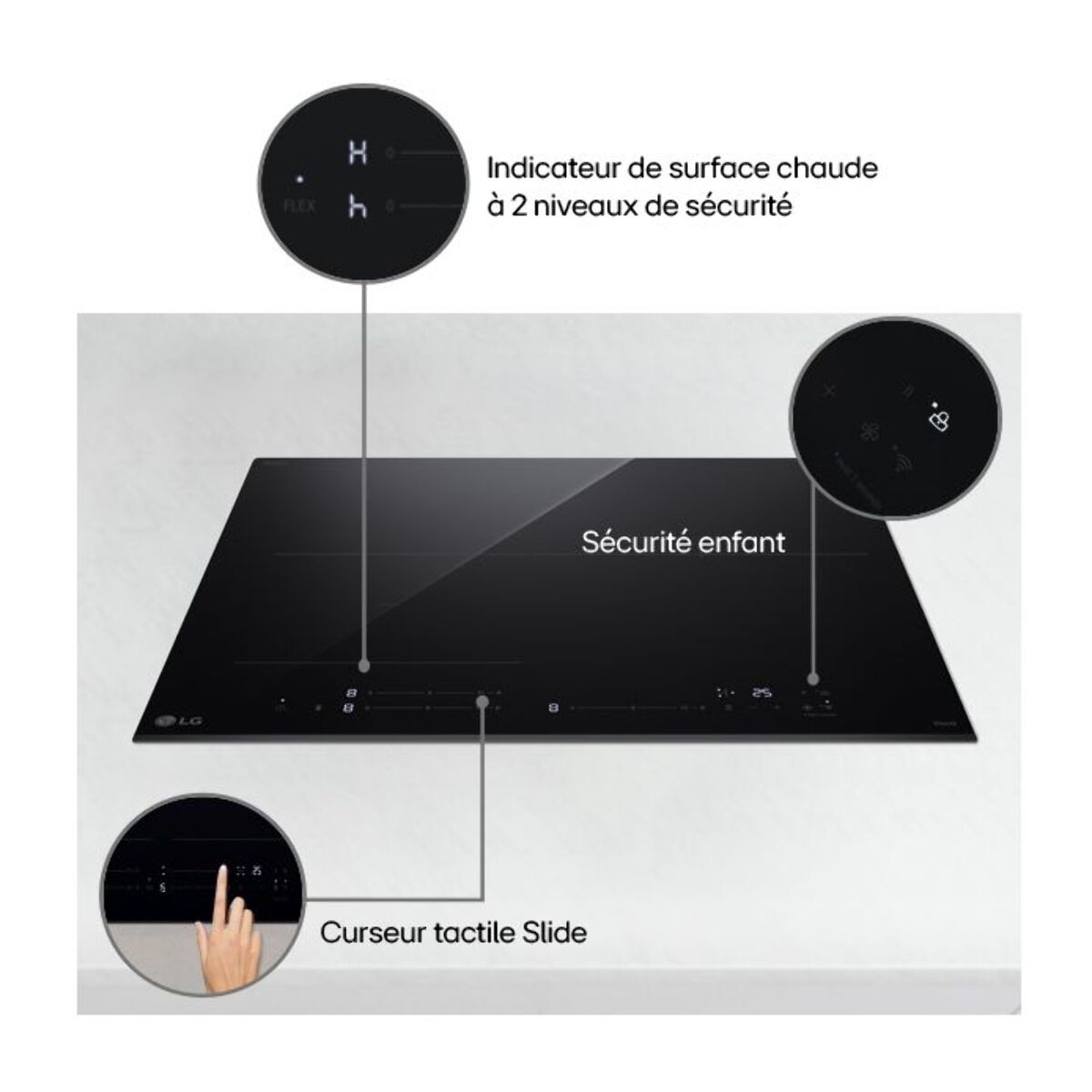 Table induction LG CBIZ2432B SmartInduction