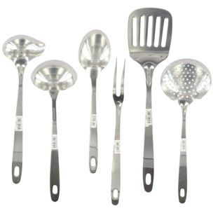 Ensemble ustensiles de cuisine 6 pièces inox Fackelmann Oxford