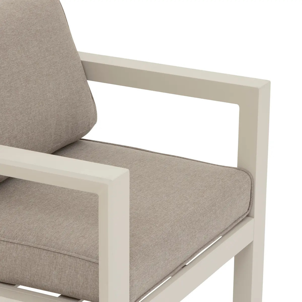 Fauteuil de salon de jardin "Évasion" argile en aluminium traité en epoxy