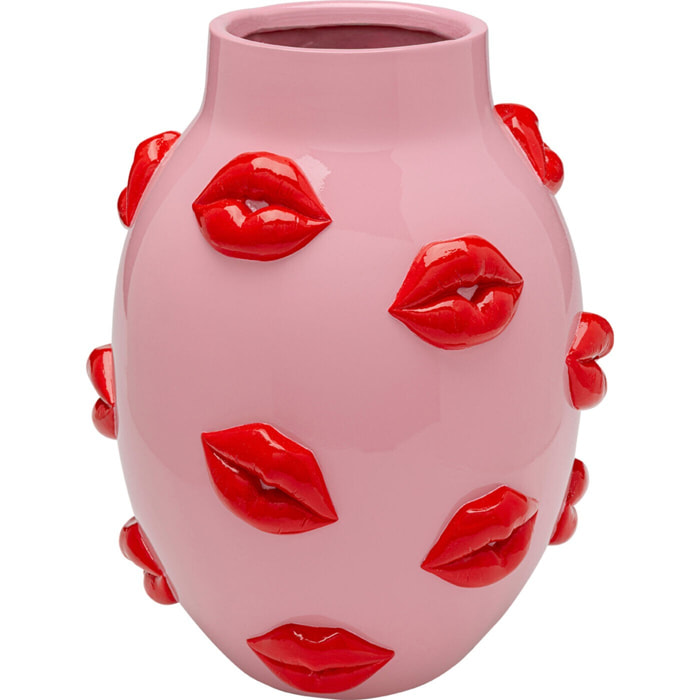 Vase rose bouches rouges 31cm Kare Design