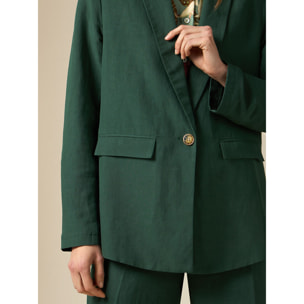 Oltre - Blazer misto lino - Verde