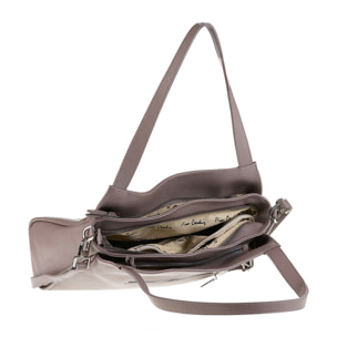 Borsa a spalla da donna Made in Italy - Modello Celeste Chic - 100% pelle - 36.0 x 24.0 x 10.0 cm