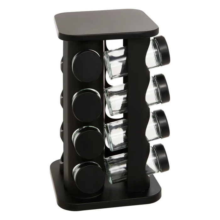 Support à épices 16 emplacements noir