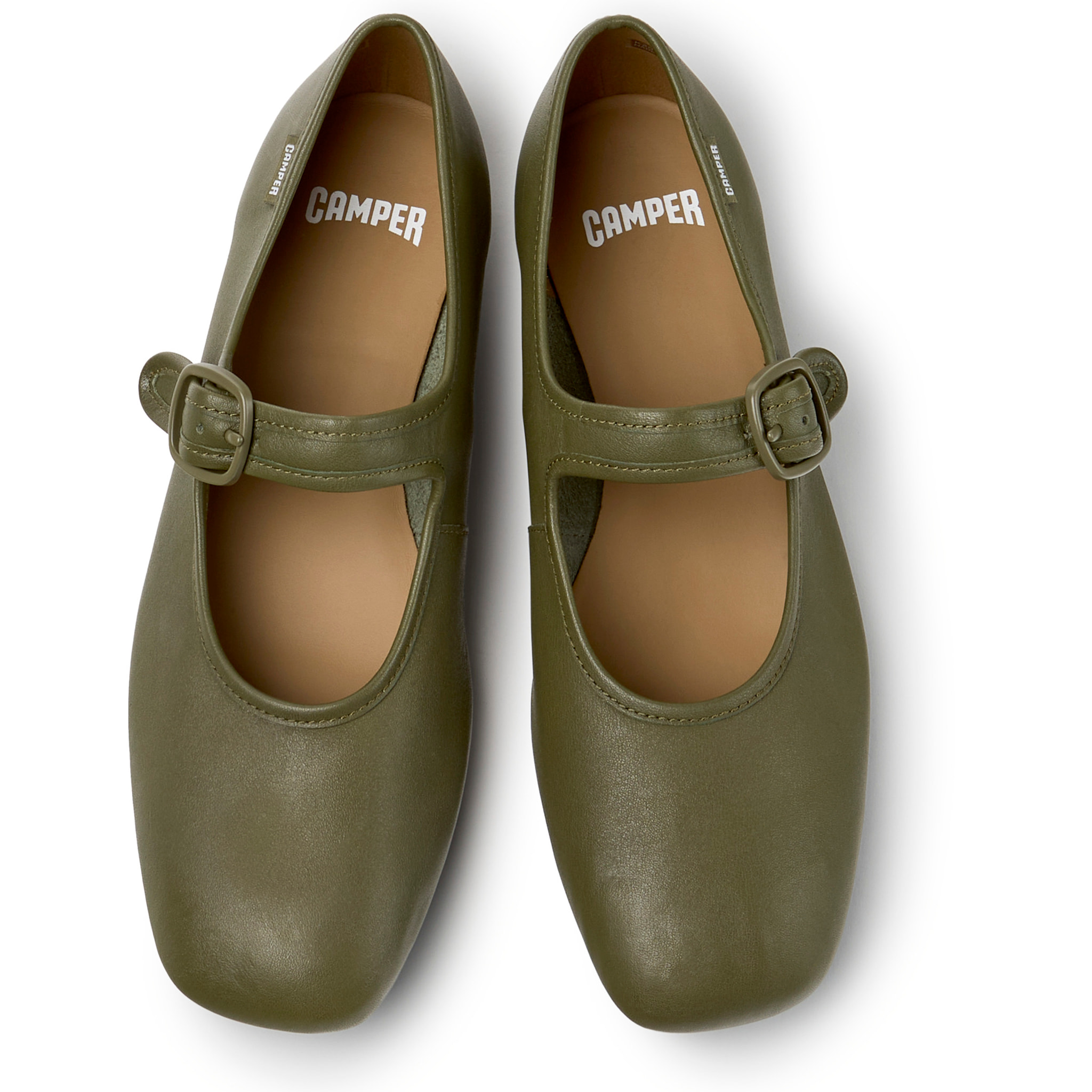 Bailarinas - CAMPER Casi Myra - Verde - Piel lisa