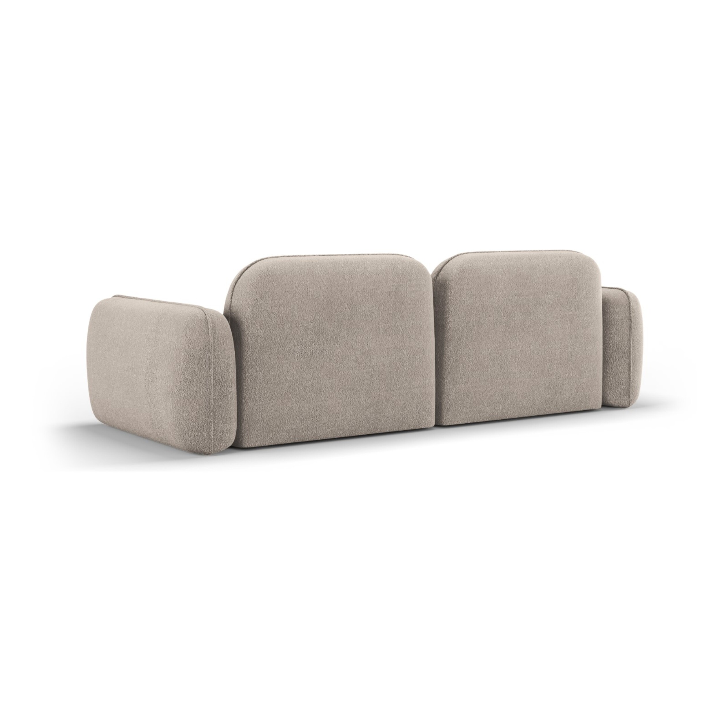 Canapé modulable "Lucien" 3 places en velours beige foncé