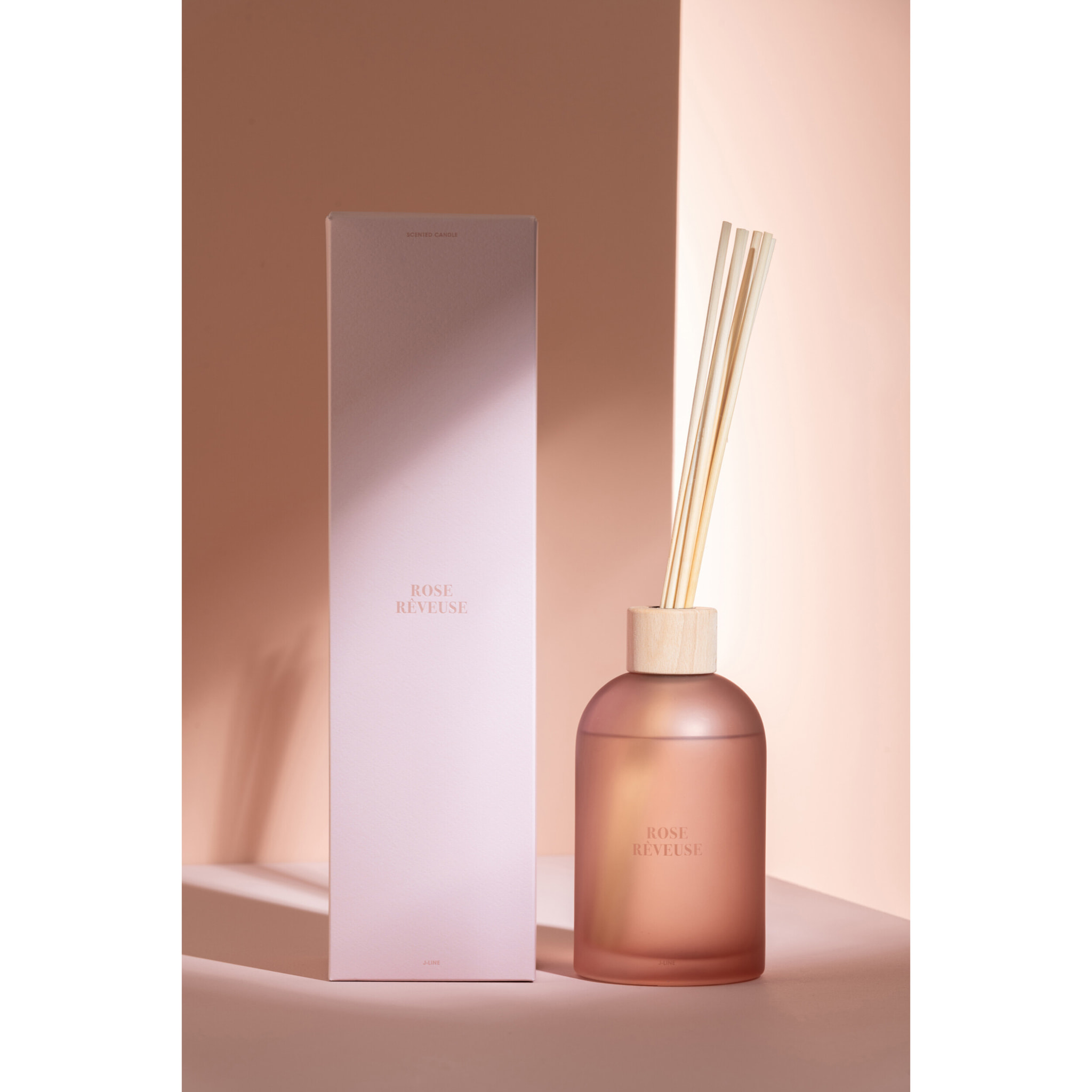 J-Line Bâtonnets parfumés Accords Essentiels - Rose Rêveuse - rose - 550ml