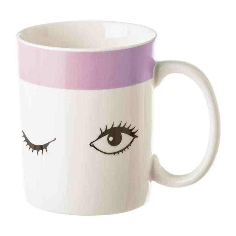 Taza guiño porcelana rosa 9,7cm