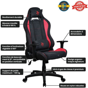Chaise gaming AROZZI Torretta SuperSoft Rouge