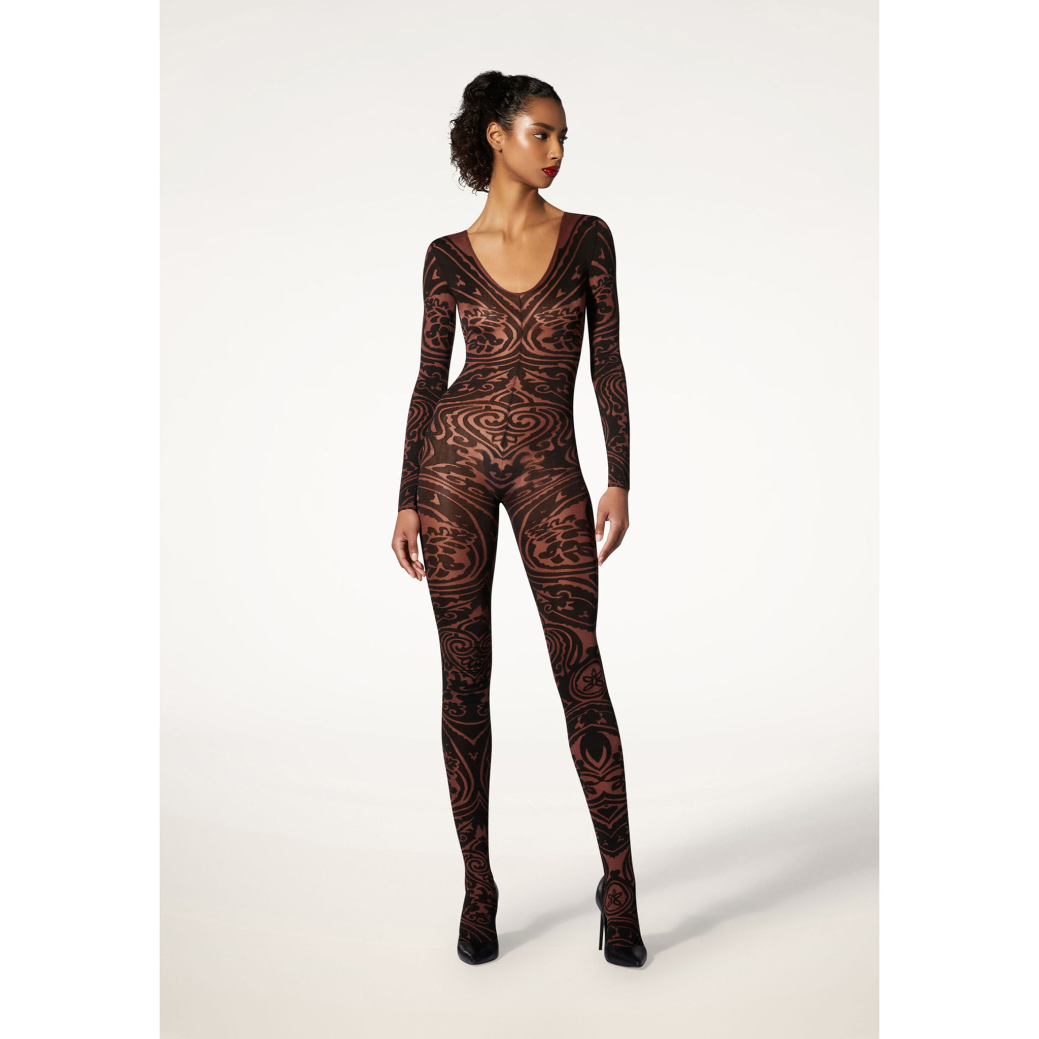 Tuta aderente Paisley Tattoo Catsuit
