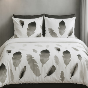 Parure Housse De Couette + 2 taies Coton 57 Fils