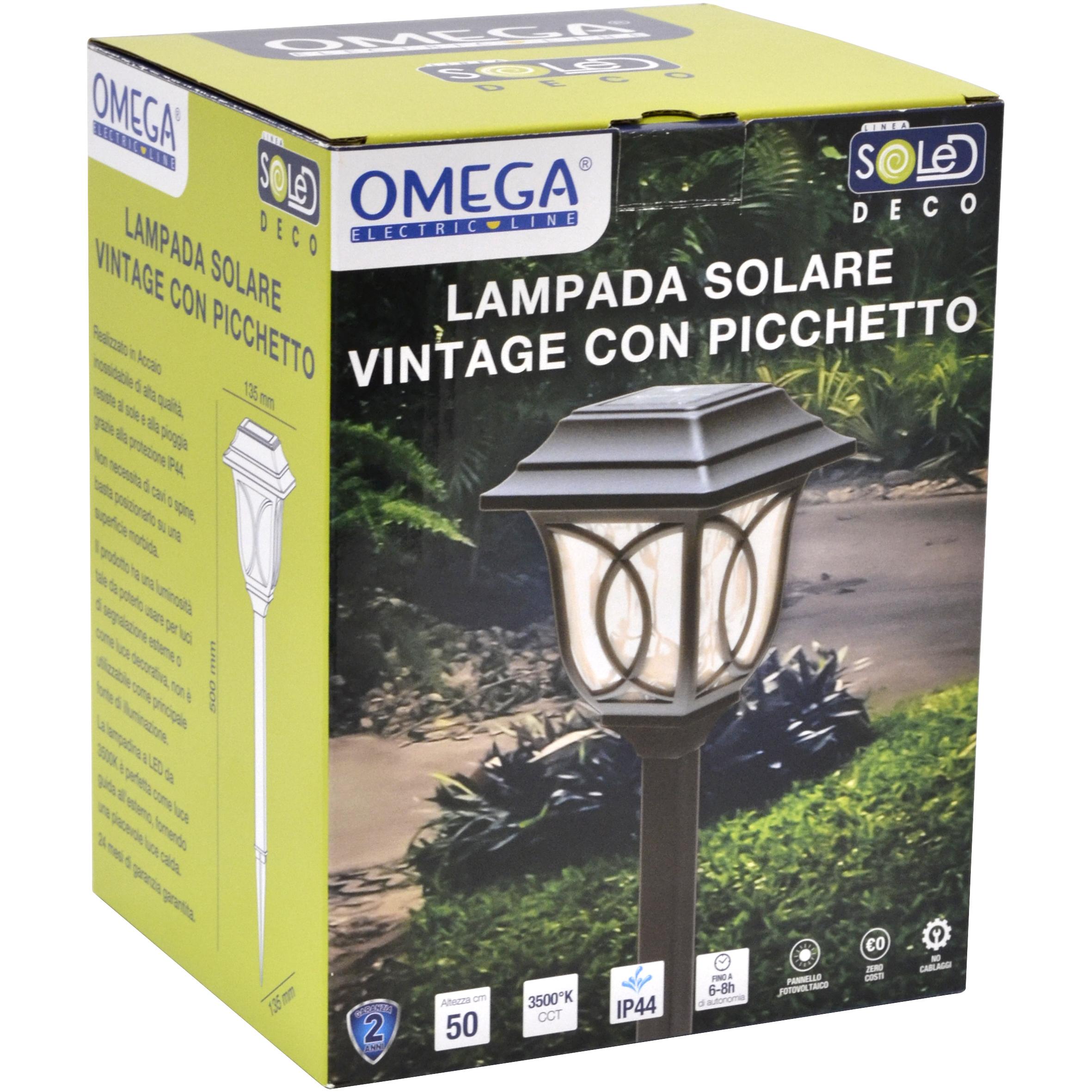 OMEGA Lampada led solare vintage