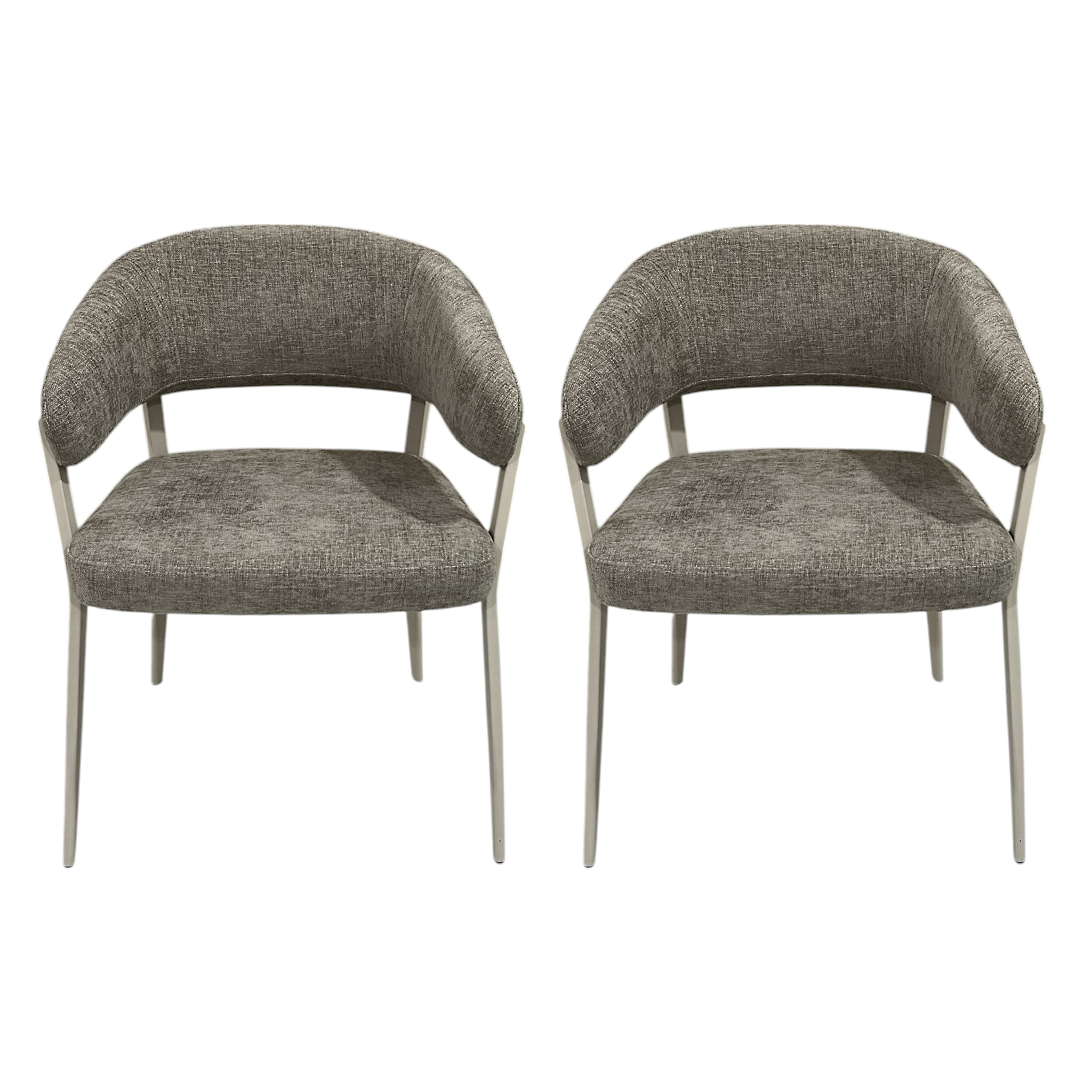 Fauteuil Emilia Marron - Lot De 2