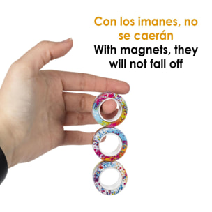 Magnetic Fidget Rings, anelli magnetici dal design esclusivo. Giocattolo antistress, ansia, concentrazione.