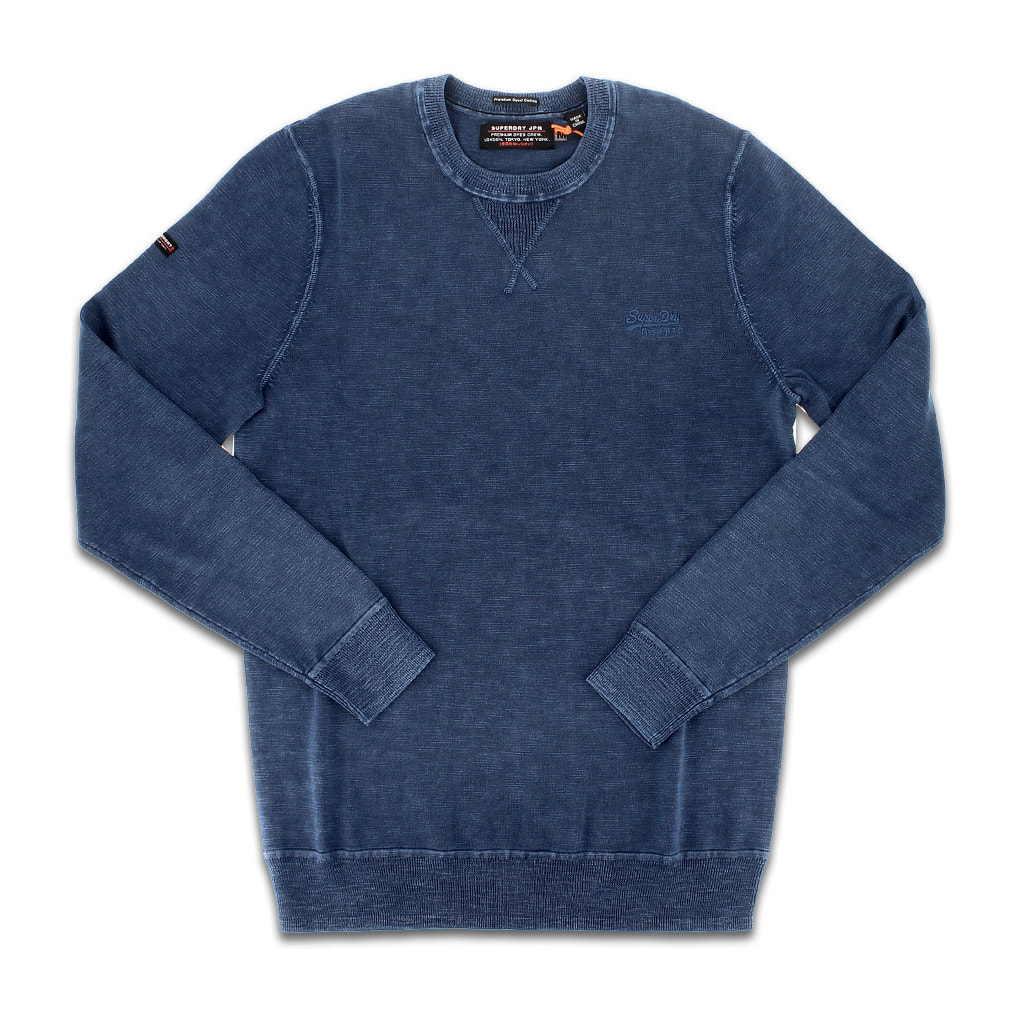 Maglia Superdry dye crew uomo blu