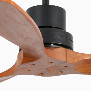 MINI LANTAU S Ventilatore a soffitto nero/noce opaco