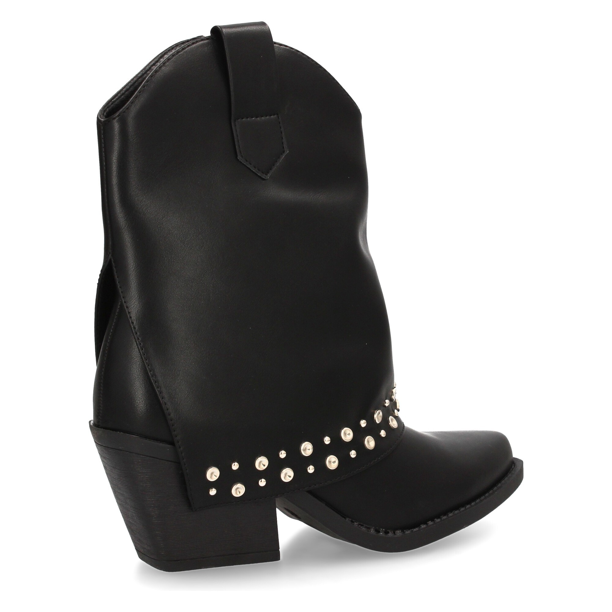 Botín cowboy con tachuelas metálicas