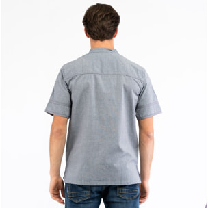 BIKKEMBERGS camicia uomo dress blue
