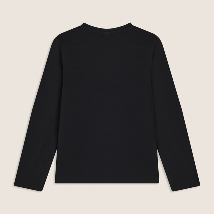 T-shirt Junior manica lunga con logo gommato in tono