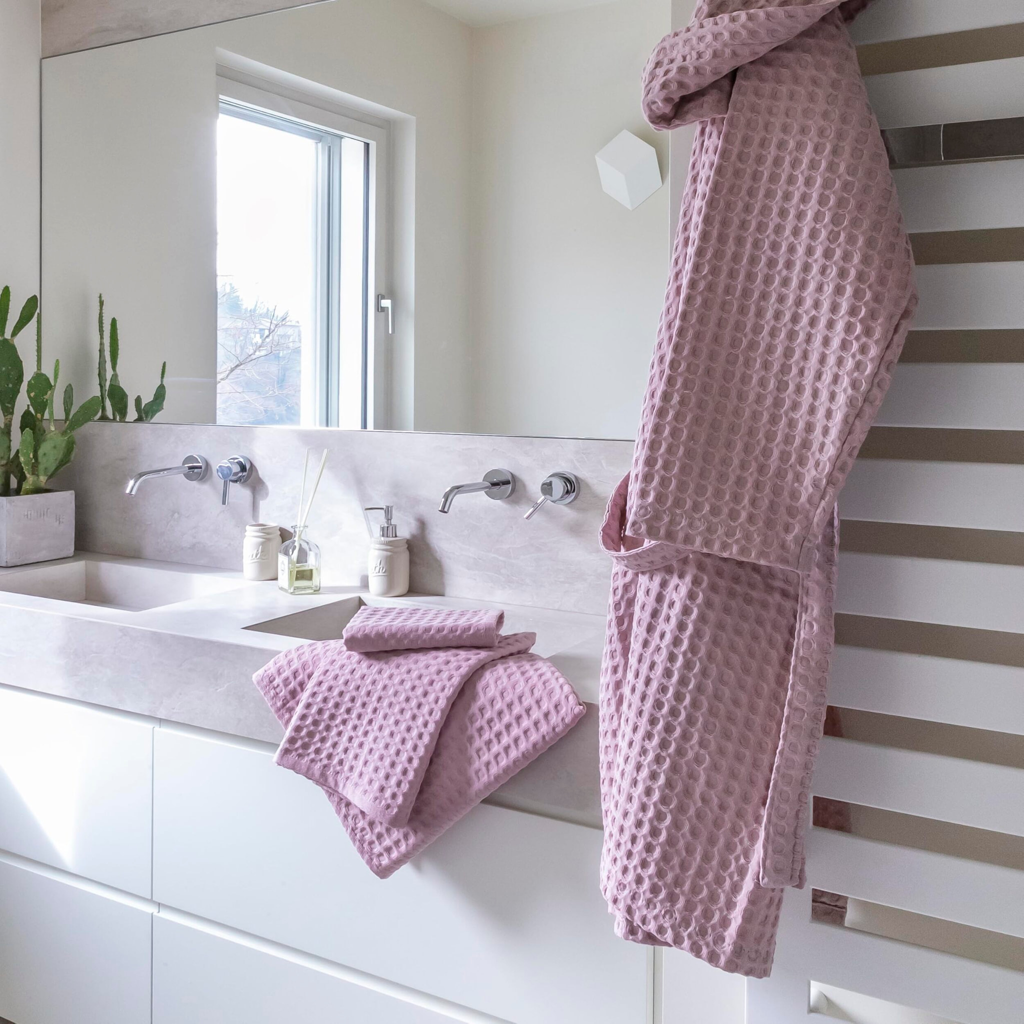 Telo doccia in cotone - ROSA