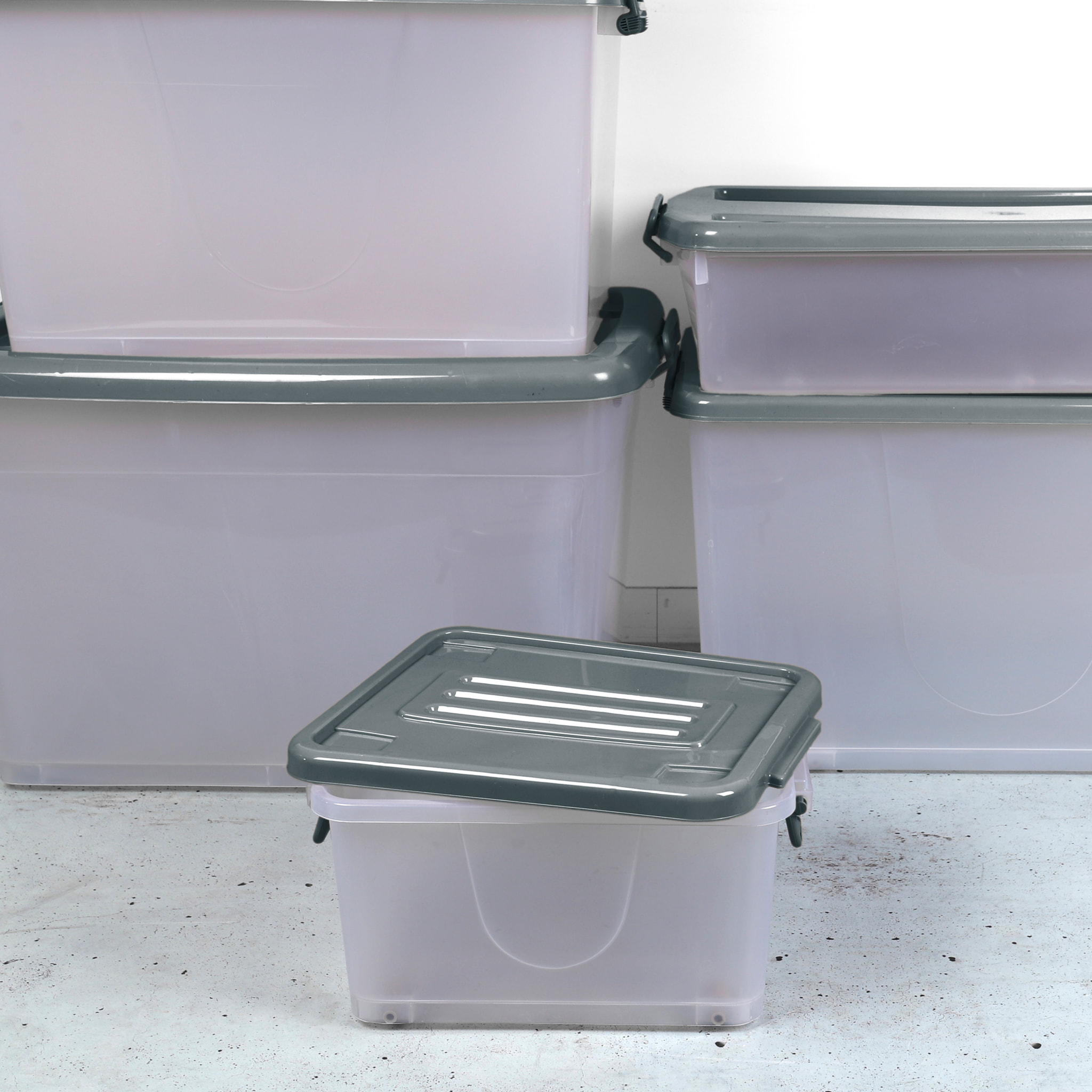 Boîte de Rangement - JE CHERCHE UNE IDEE - Transparente - Sur Roulettes - 17 L