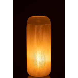 J-Line vase Lignés - verre - jaune clair - large - 34 cm de hauteur