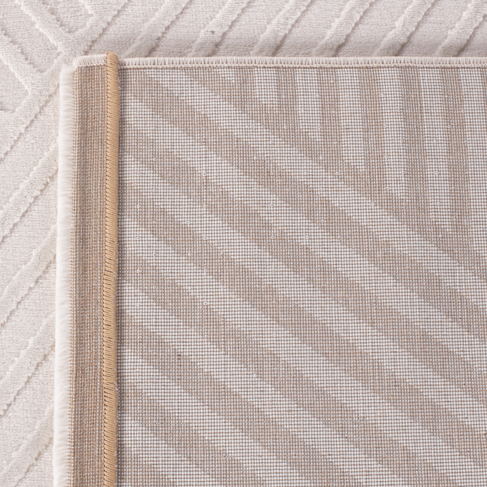 OIA - Tapis moderne à motif nuance ton sur ton Creme