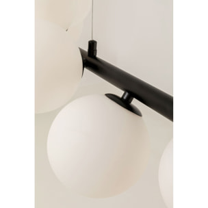 Suspension Scala Balls 150cm noire et blanche Kare Design