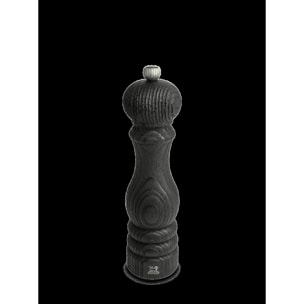 Moulin à poivre manuel en bois upcyclé et son poivre Fair Trade, noir, 22 cm - 9in Paris Nature Black