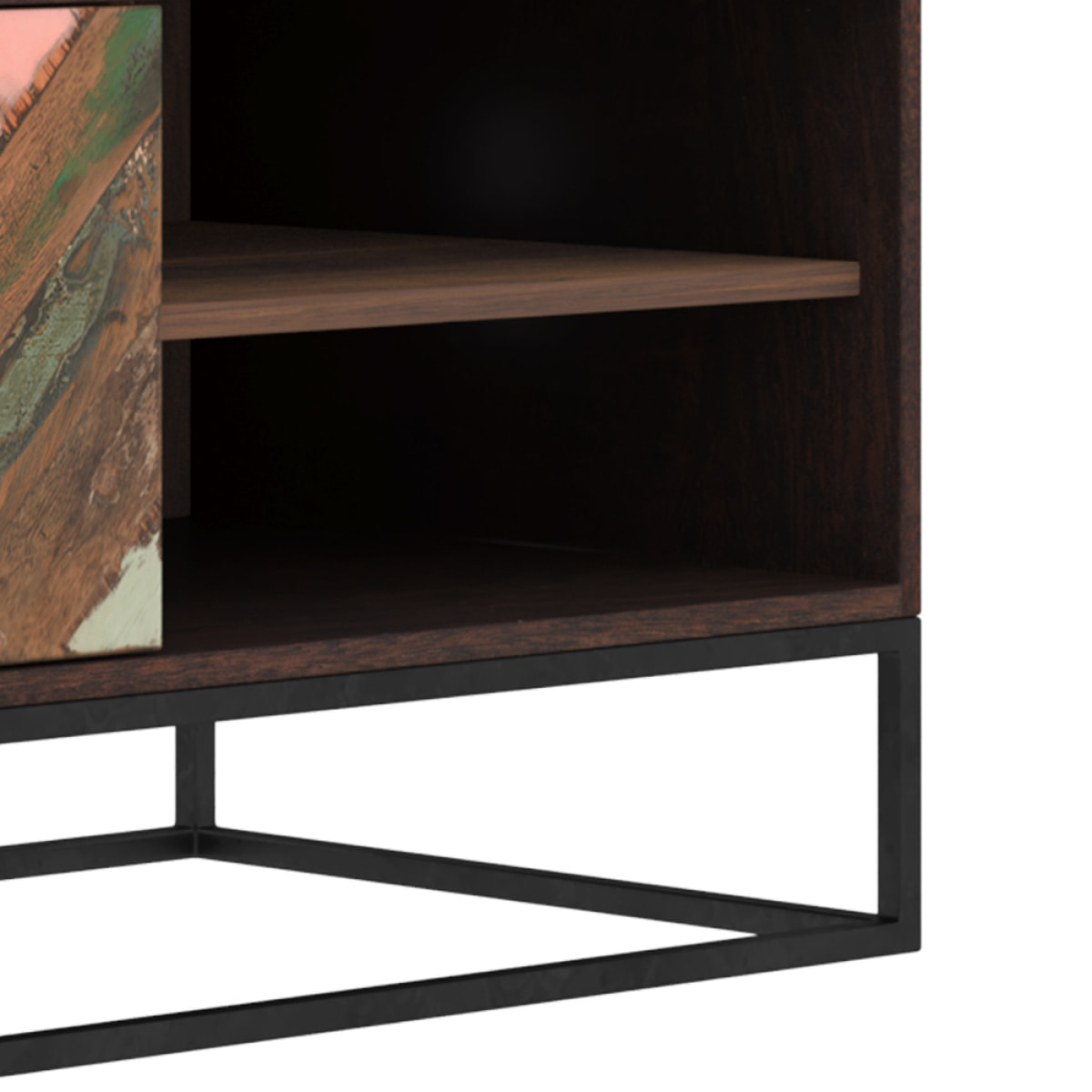 Meuble TV en bois d'acacia et bois recyclé 145 cm - Krabi