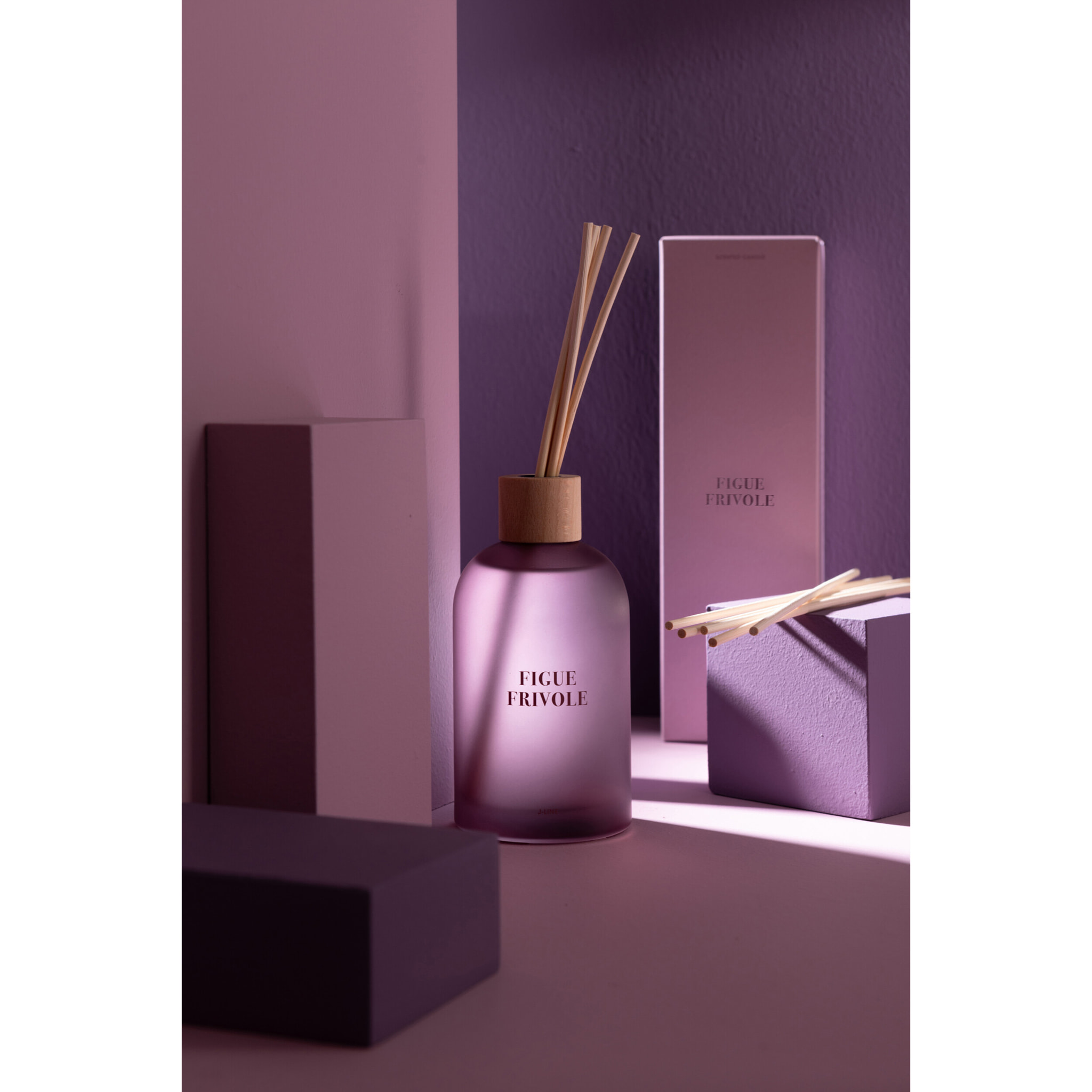 J-Line Bâtonnets parfumés Accords Essentiels - Figue Frivole - mauve - 250 ml