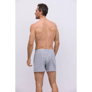 Boxer in tessuto stampato blu