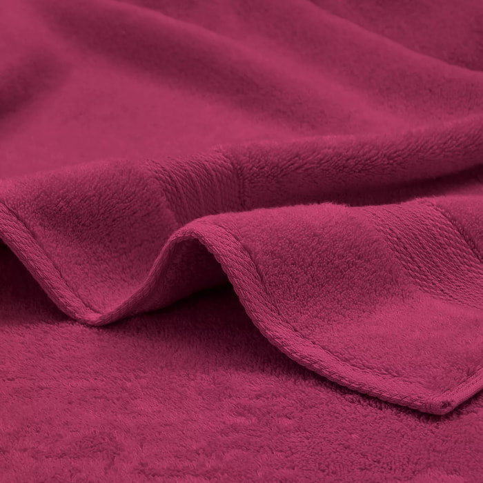 Carre pur coton 550 g/m² uni rose Elea fuchsia