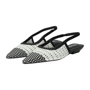 Décolleté sling back Donna Tata Italia Nero