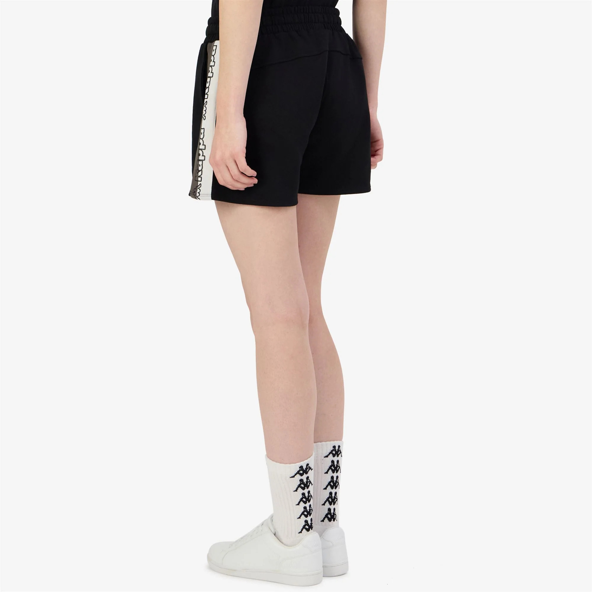 Kappa - Pantaloni Corti Donna Nero - Logo Tape Gragria