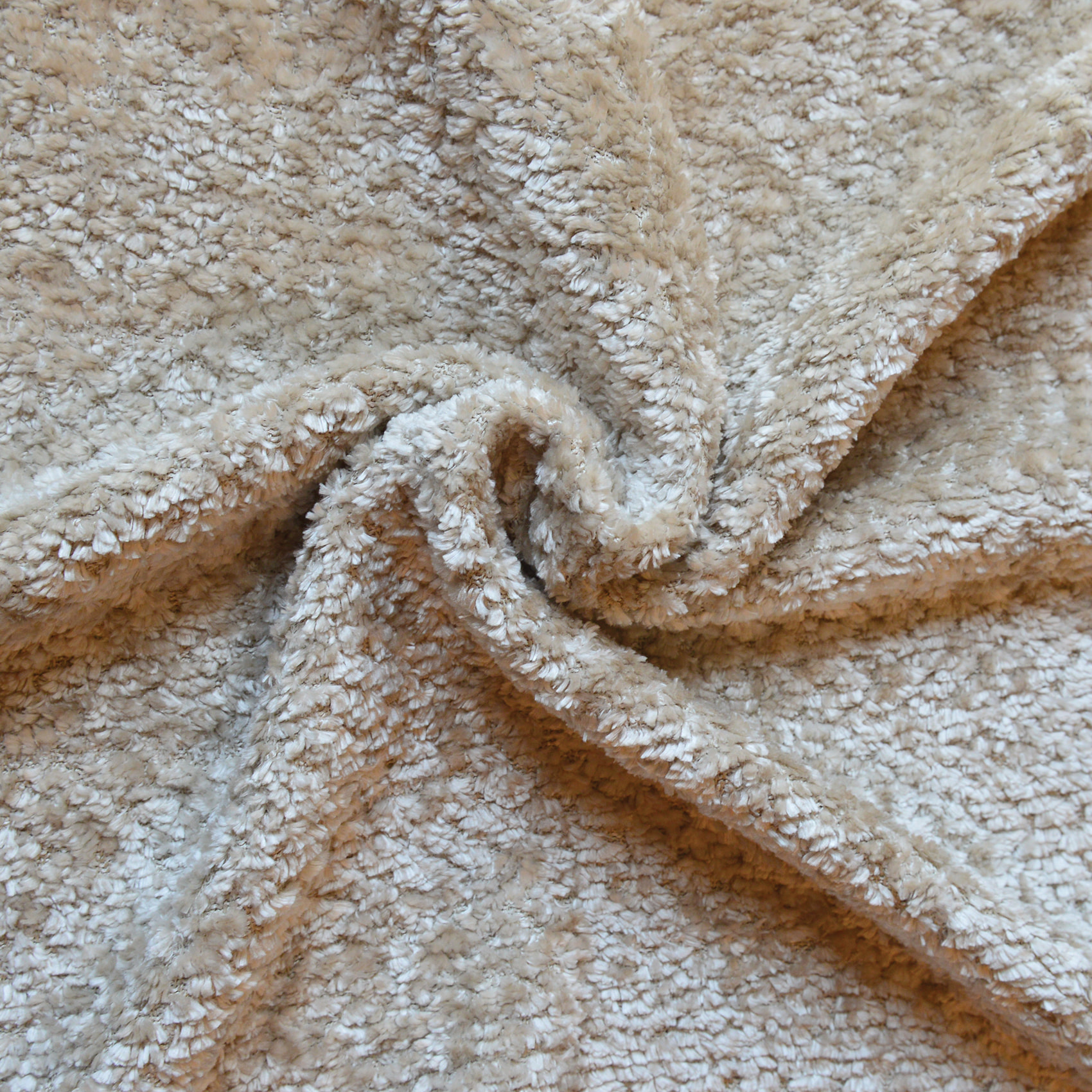Tissu chenille naturel - Beige