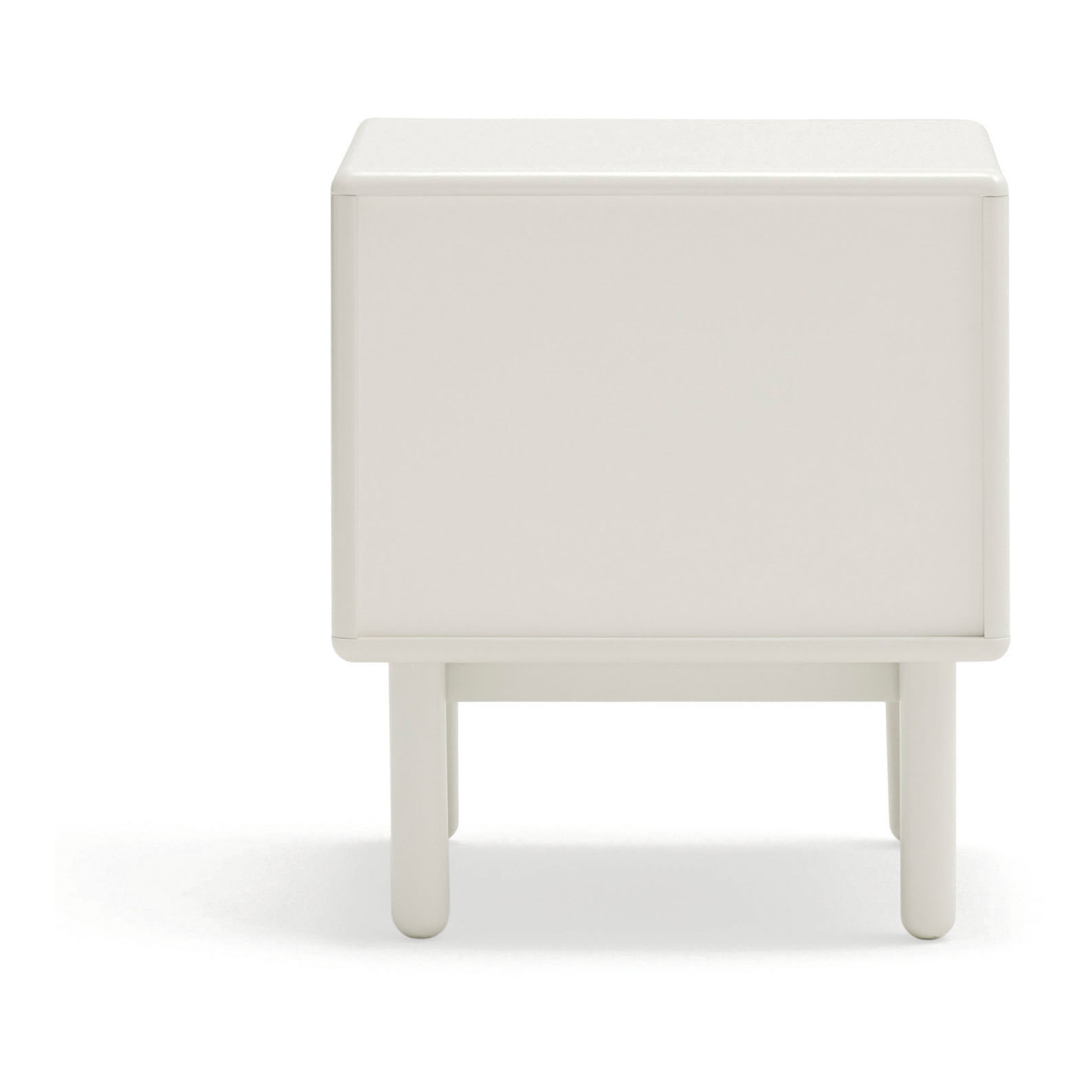 Mesita de noche Corvo 2 cajones crema