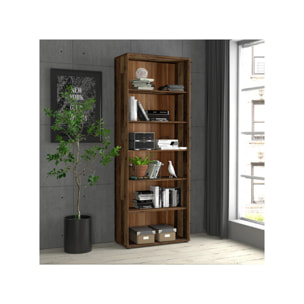 Étagère H. 198 x L. 74 cm décor bois vintage avec 5 étagères - MIA