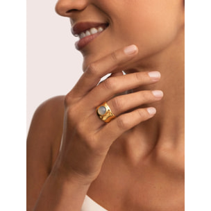 Anillo My Blue Stone Baño Oro