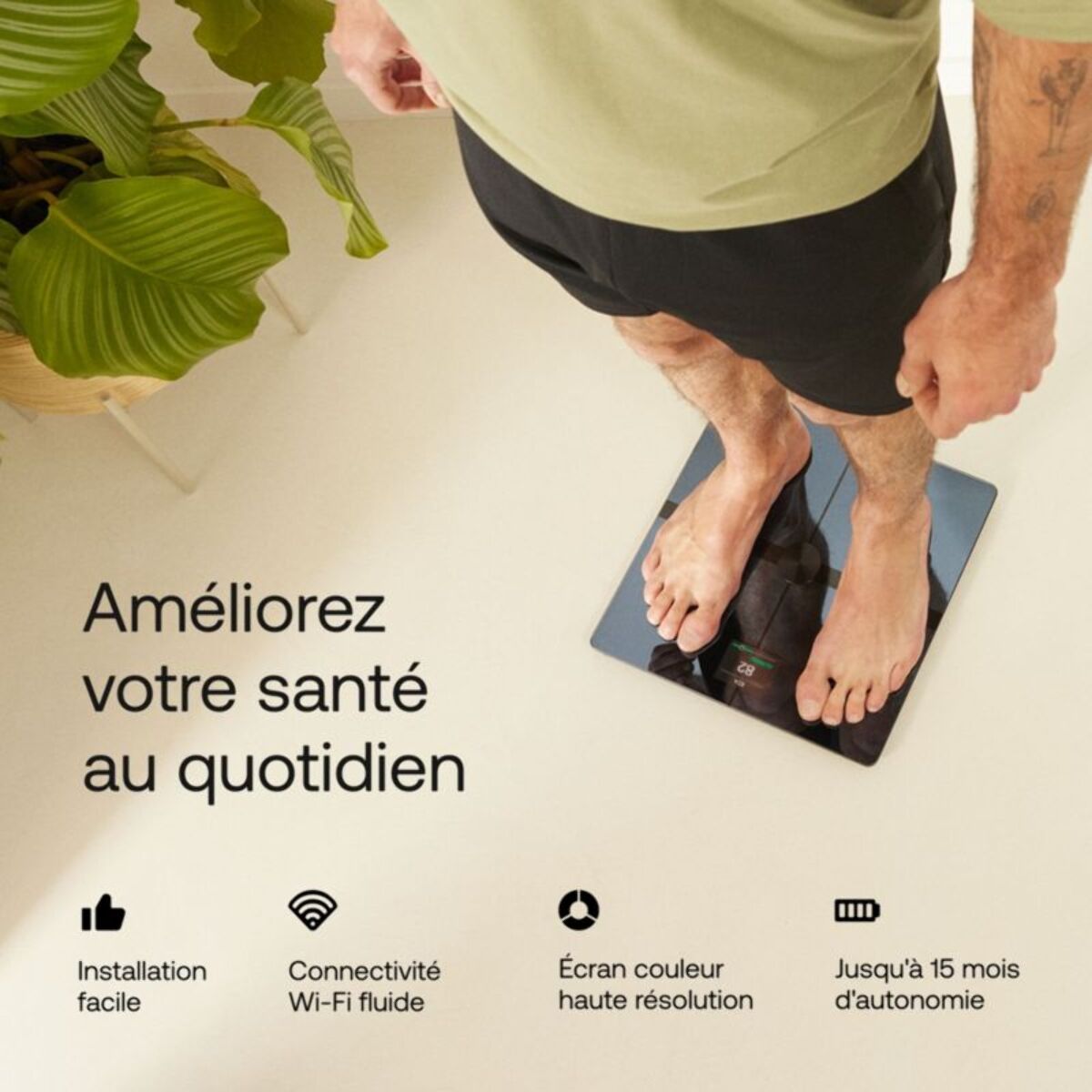 Pèse personne connecté WITHINGS Body Smart Noir